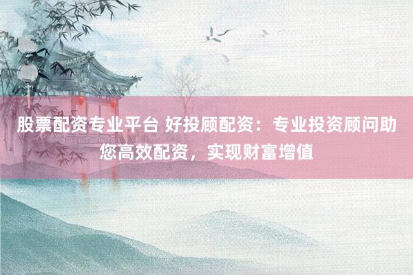股票配资专业平台 好投顾配资：专业投资顾问助您高效配资，实现财富增值