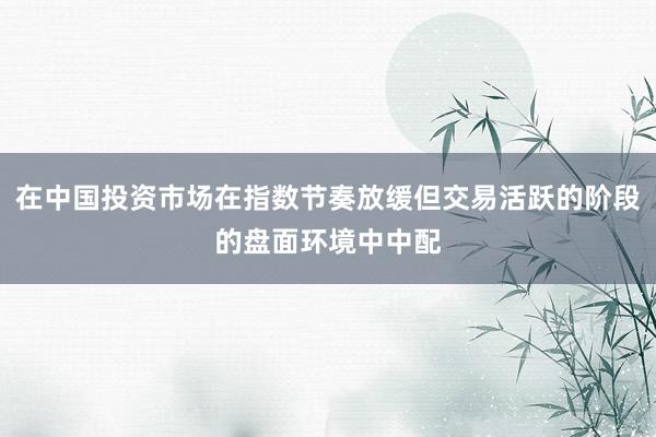 在中国投资市场在指数节奏放缓但交易活跃的阶段的盘面环境中中配