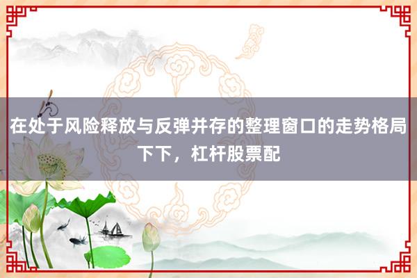 在处于风险释放与反弹并存的整理窗口的走势格局下下，杠杆股票配