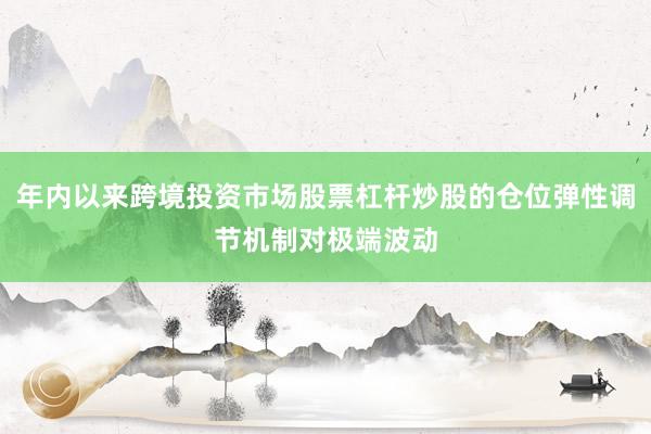年内以来跨境投资市场股票杠杆炒股的仓位弹性调节机制对极端波动