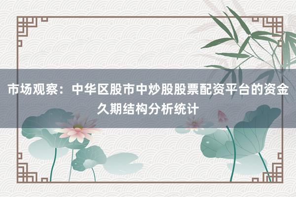 市场观察：中华区股市中炒股股票配资平台的资金久期结构分析统计