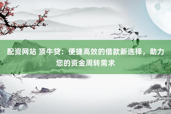 配资网站 顶牛贷：便捷高效的借款新选择，助力您的资金周转需求
